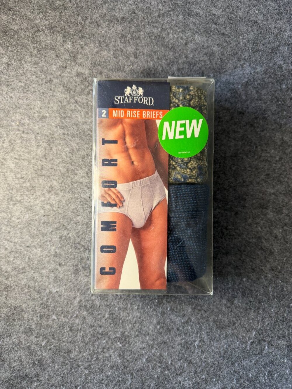 Vintage Stafford Comfort Mid Rise Briefs 2 Pack Large NOS Sealed Rare Underwear